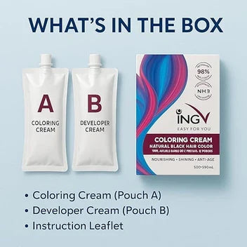 ING-V Hair Colour - 100% Allergy Free - 1000ml
