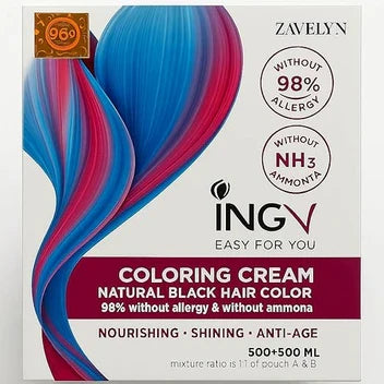 ING-V Hair Colour - 100% Allergy Free - 1000ml