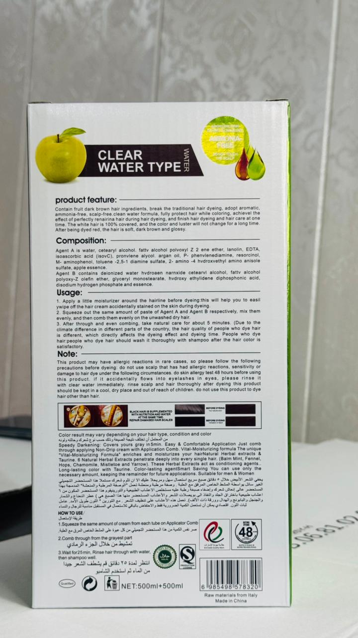 1st Dubai Import Original Apple Hair Color 96 | Ammonia-Free (2x 500ml)