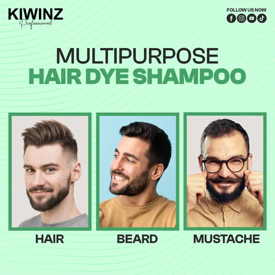 Kiwinz Hair Color Shampoo Natural Black 200ml Argan Oil Extract