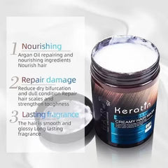 PROFESSIONAL Keratin Hair Treatment Cream Deep Repair Hair Cream Keratin Hair MASK SPA (1000 ml)